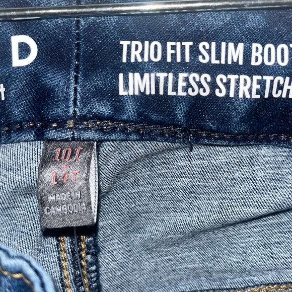 NWT Torrid Trio Fit Slim Boot limitless stretch blue jeans Size 10T-14T - Picture 6 of 9